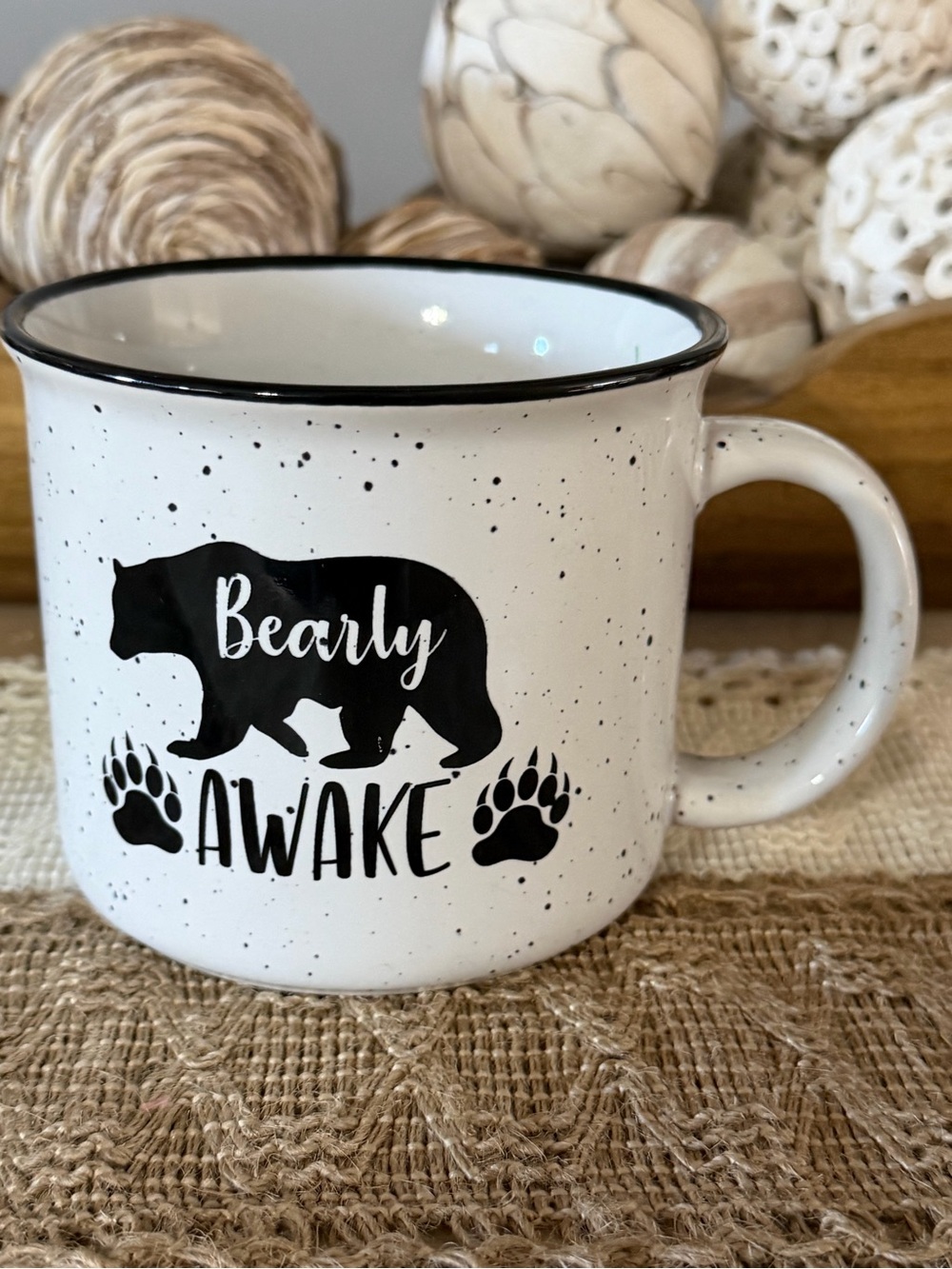 Black Bear Diner Official "Bearly Awake" Campfire Ceramic Mug